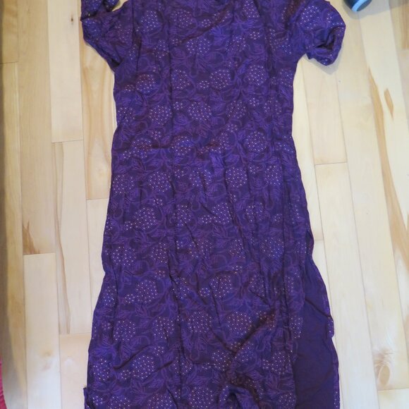 7 Shades authentic Indian Kameez style tunic purple grape size small - Picture 4 of 6